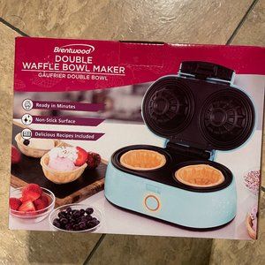NEW - Double Waffle Bowl Maker